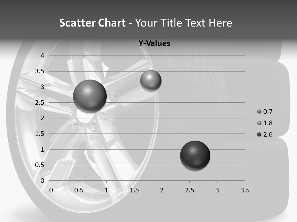 A Set Of Four Tires On A White Background PowerPoint Template