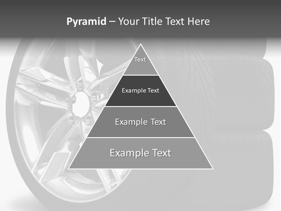A Set Of Four Tires On A White Background PowerPoint Template