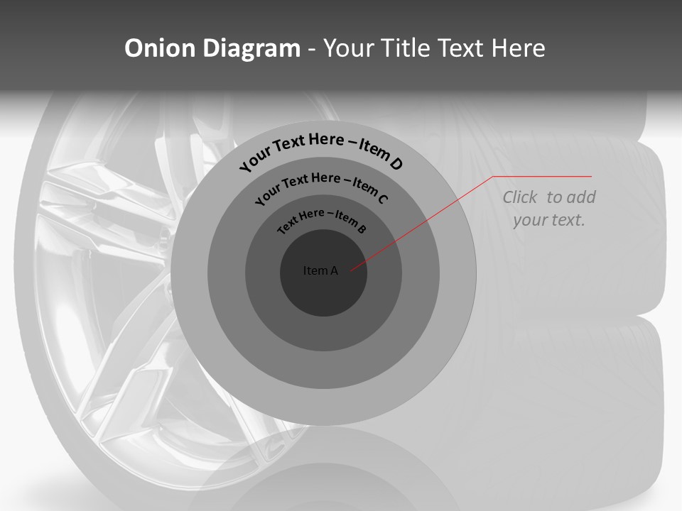 A Set Of Four Tires On A White Background PowerPoint Template