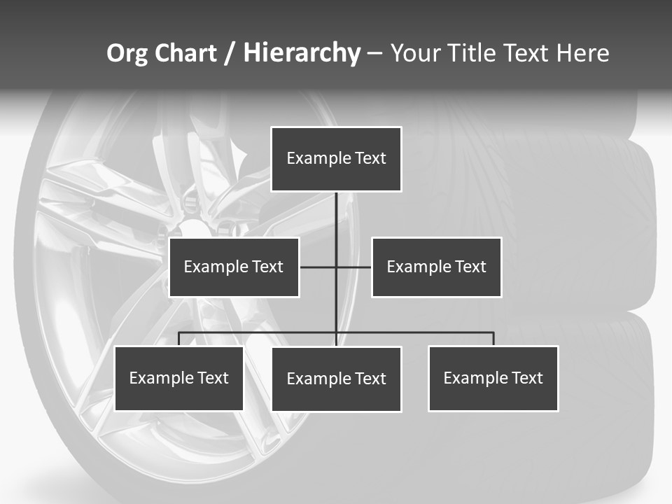 A Set Of Four Tires On A White Background PowerPoint Template