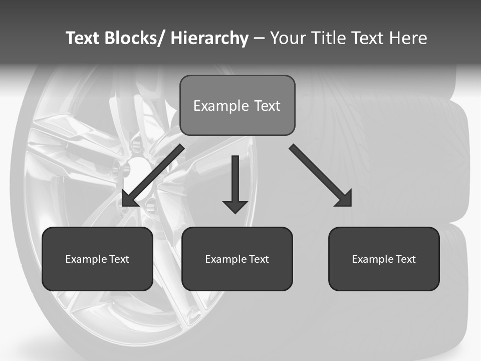 A Set Of Four Tires On A White Background PowerPoint Template
