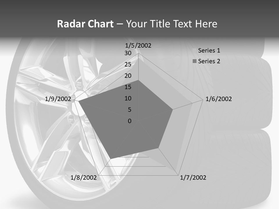 A Set Of Four Tires On A White Background PowerPoint Template