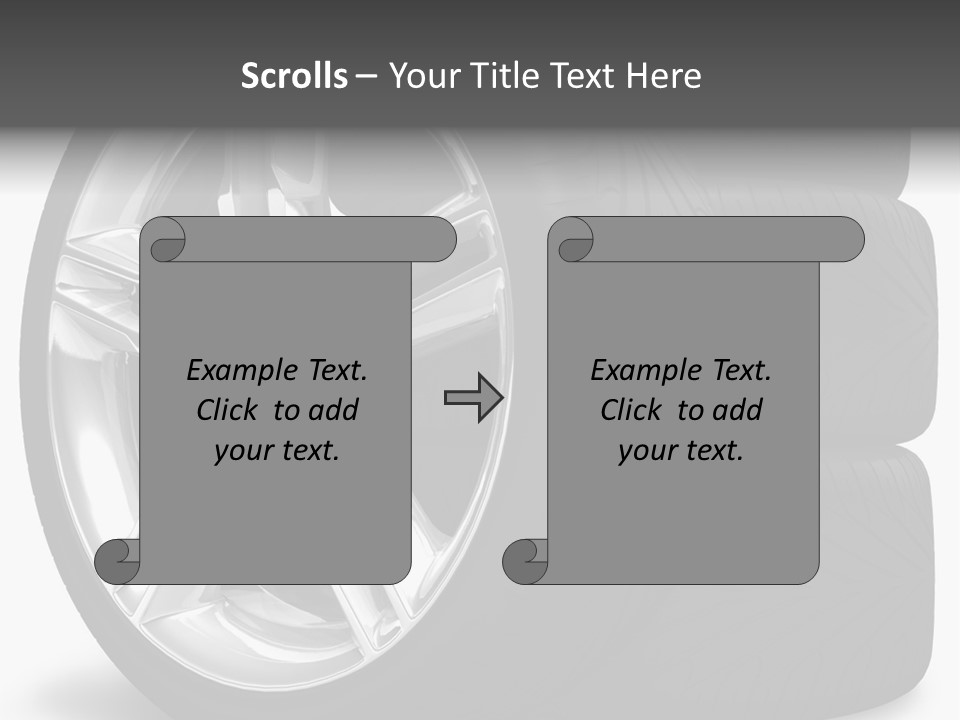 A Set Of Four Tires On A White Background PowerPoint Template