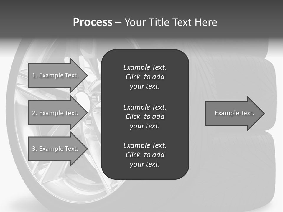 A Set Of Four Tires On A White Background PowerPoint Template
