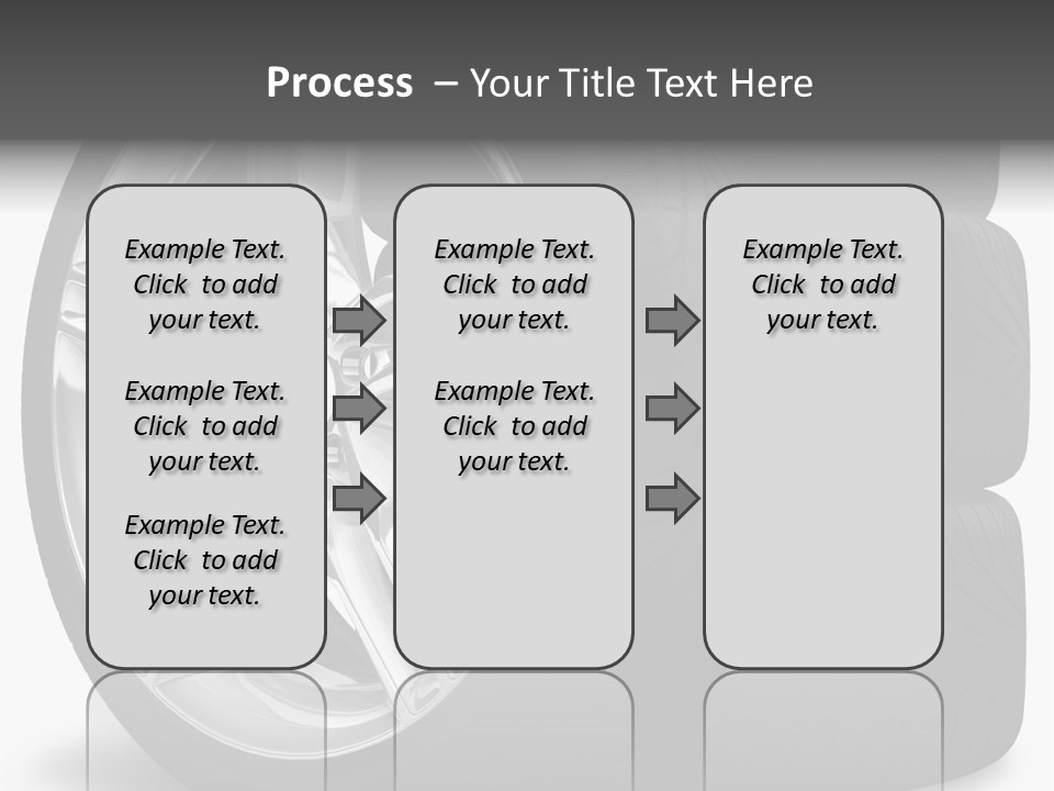 A Set Of Four Tires On A White Background PowerPoint Template