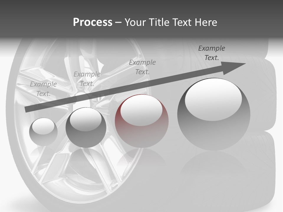 A Set Of Four Tires On A White Background PowerPoint Template