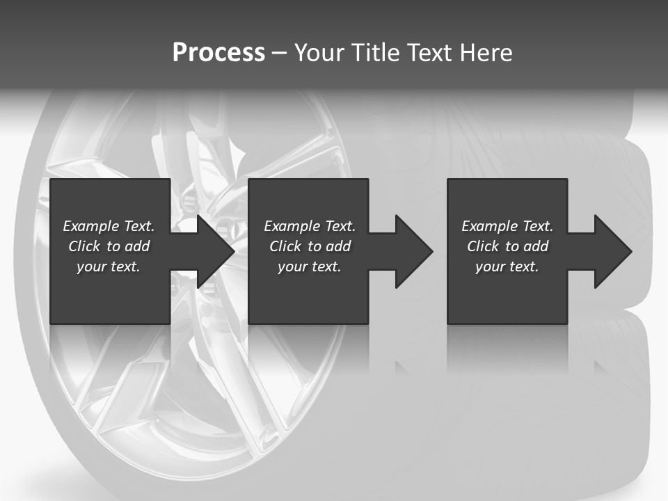 A Set Of Four Tires On A White Background PowerPoint Template