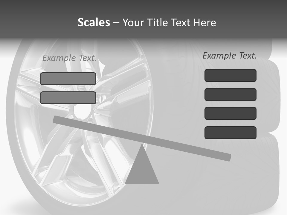 A Set Of Four Tires On A White Background PowerPoint Template