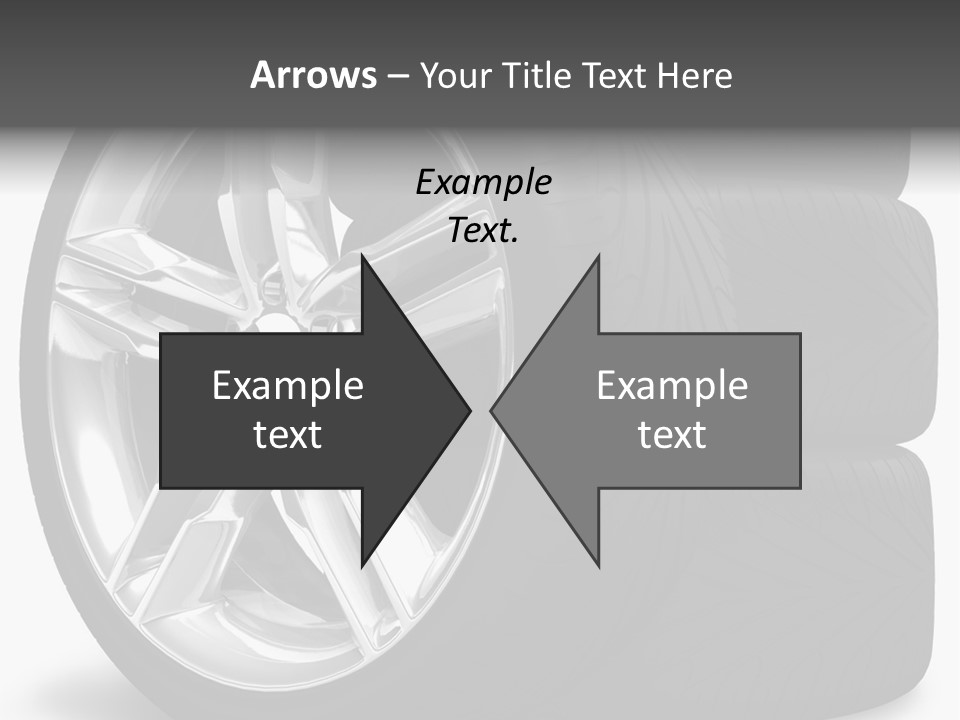 A Set Of Four Tires On A White Background PowerPoint Template