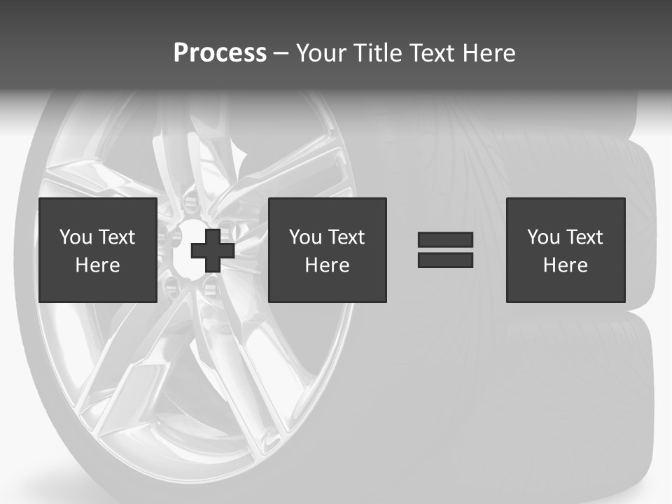 A Set Of Four Tires On A White Background PowerPoint Template