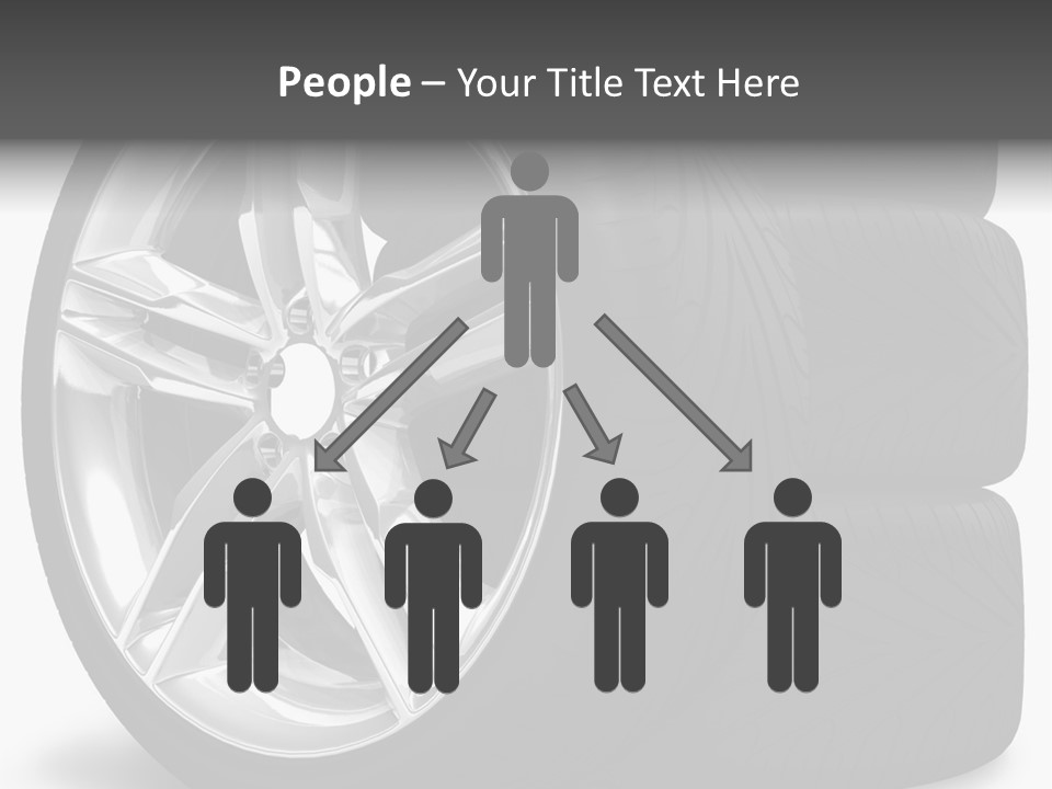 A Set Of Four Tires On A White Background PowerPoint Template