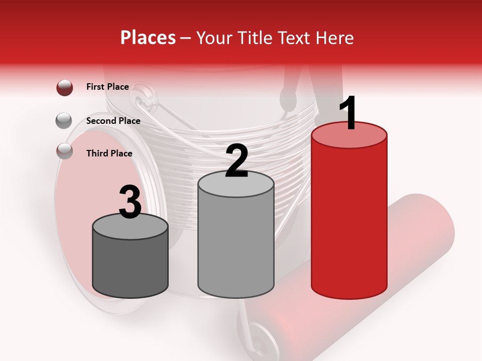 A Red Paint Can With A Brush On Top Of It PowerPoint Template