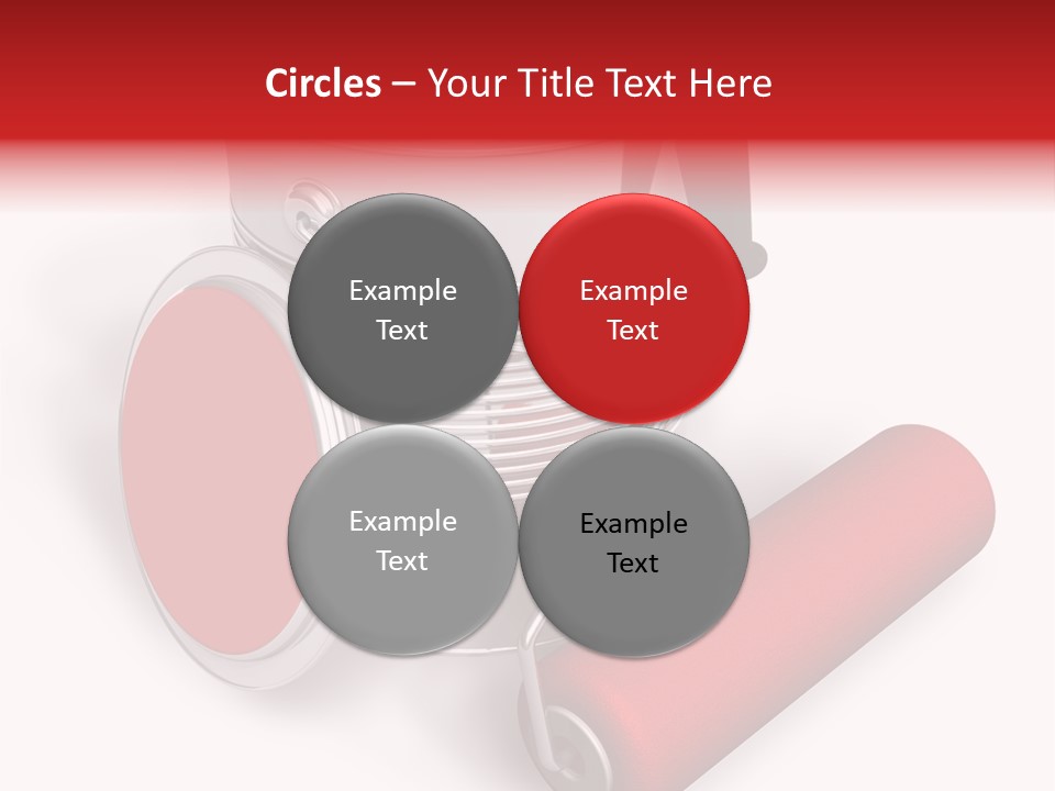 A Red Paint Can With A Brush On Top Of It PowerPoint Template