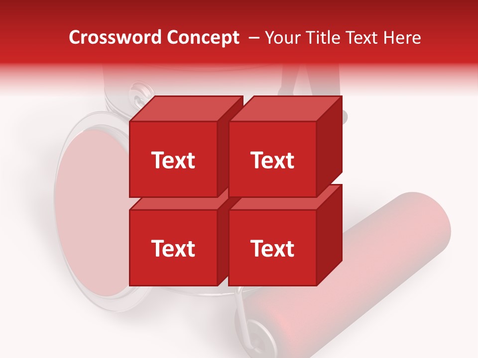 A Red Paint Can With A Brush On Top Of It PowerPoint Template