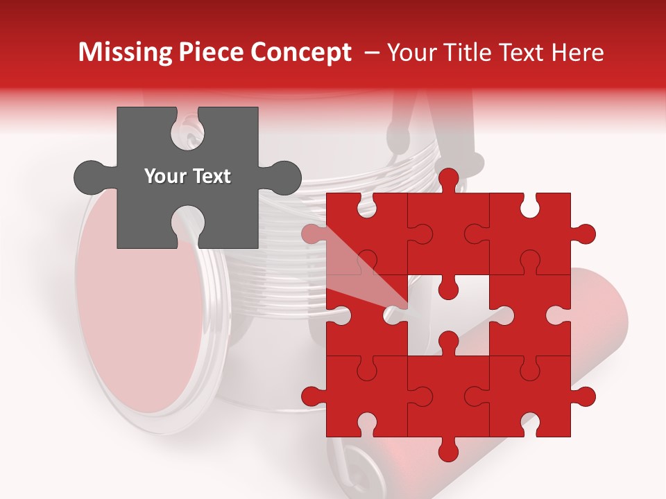 A Red Paint Can With A Brush On Top Of It PowerPoint Template