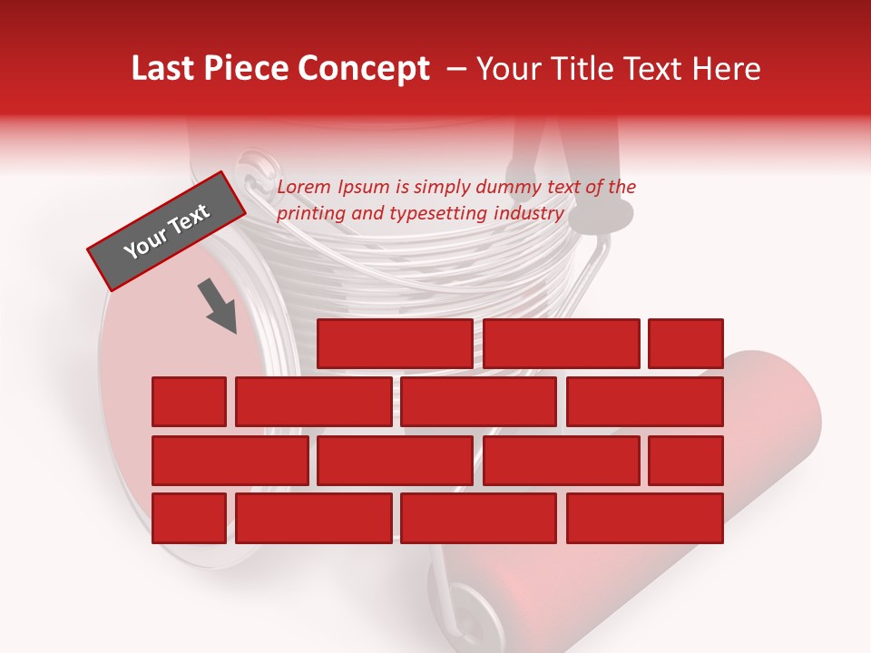 A Red Paint Can With A Brush On Top Of It PowerPoint Template