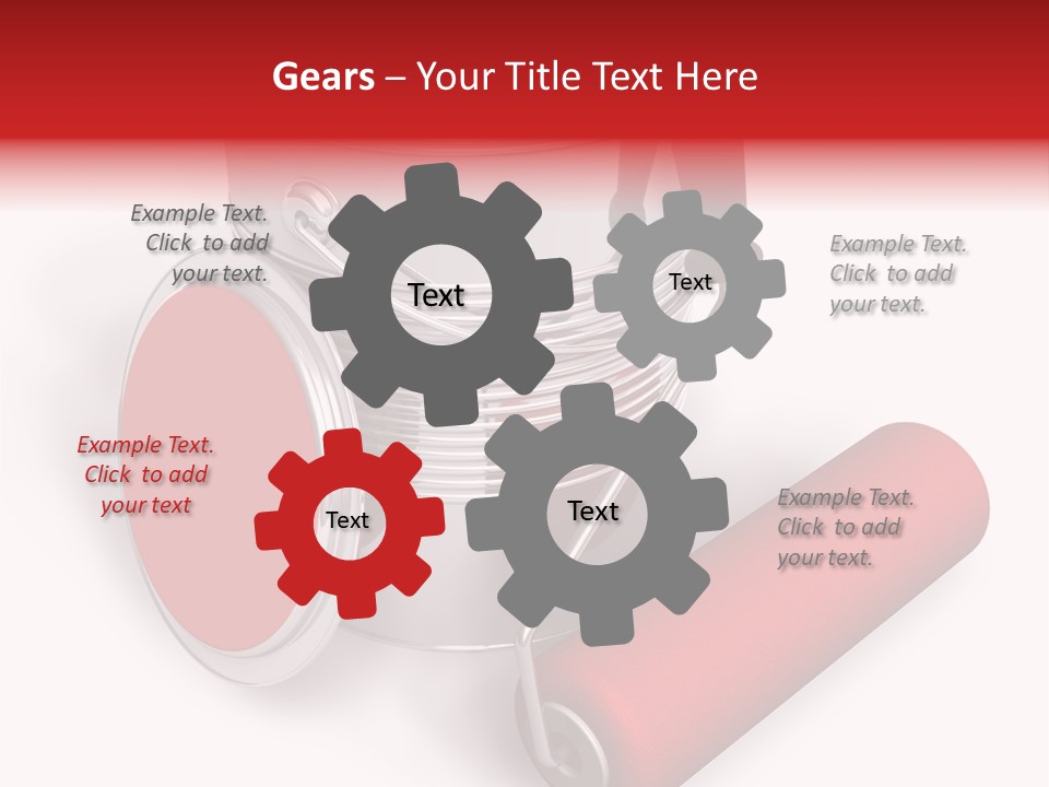 A Red Paint Can With A Brush On Top Of It PowerPoint Template