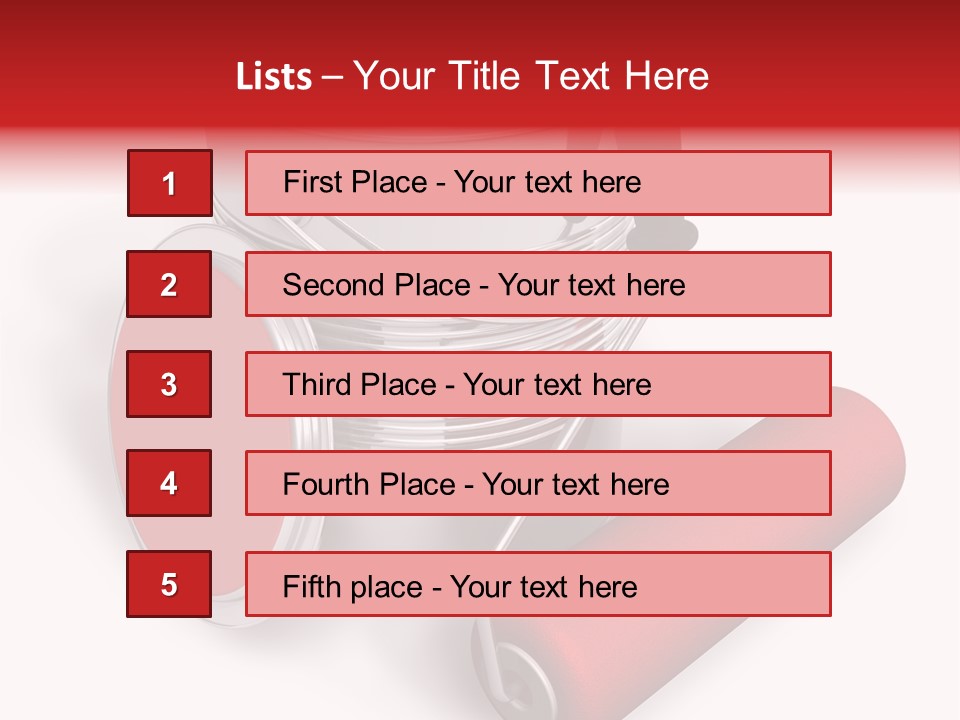 A Red Paint Can With A Brush On Top Of It PowerPoint Template
