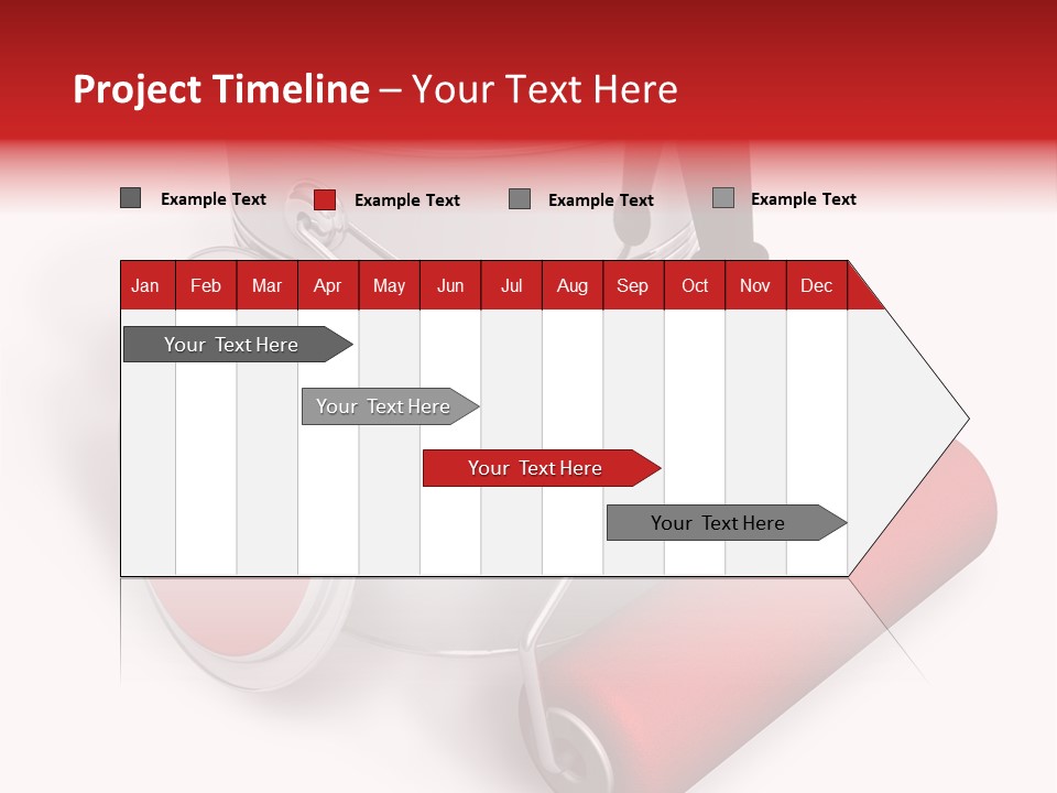 A Red Paint Can With A Brush On Top Of It PowerPoint Template