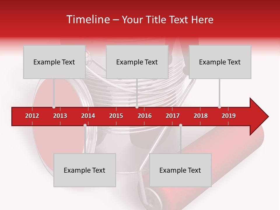 A Red Paint Can With A Brush On Top Of It PowerPoint Template