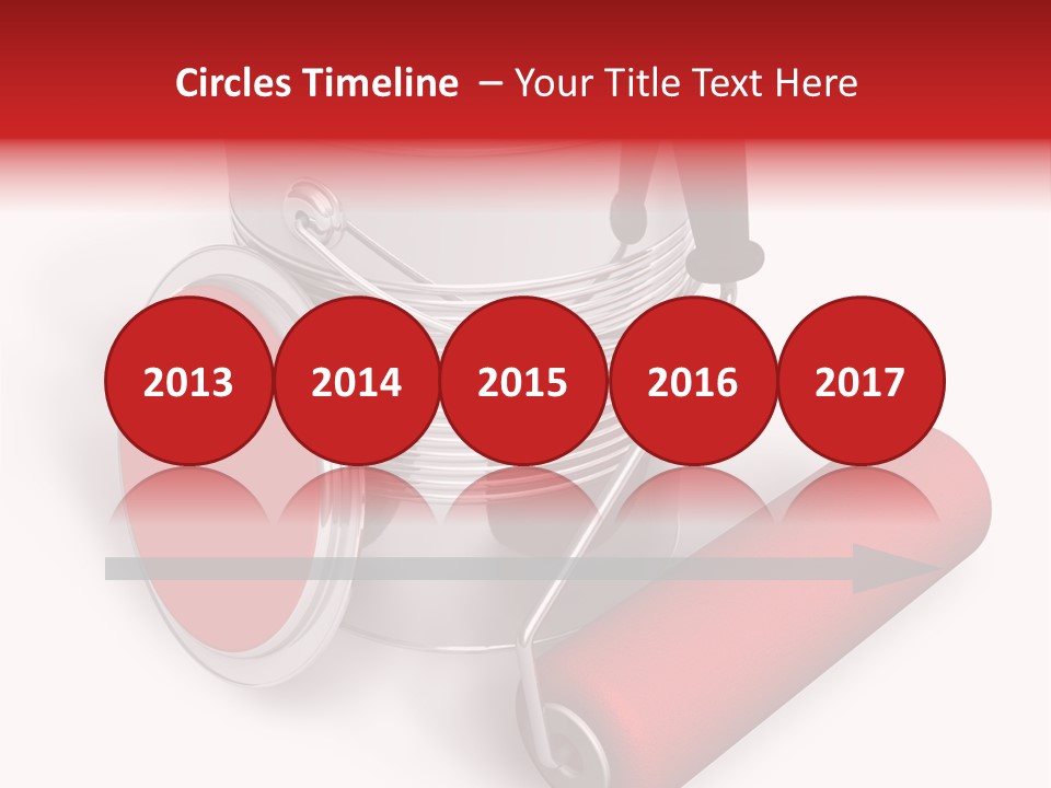 A Red Paint Can With A Brush On Top Of It PowerPoint Template