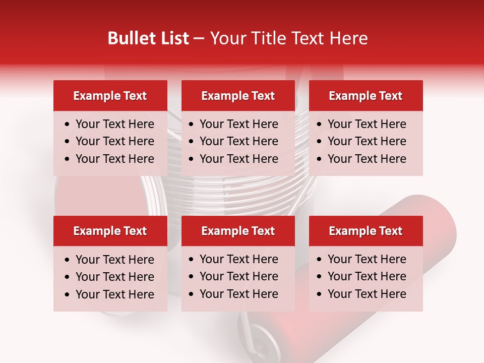 A Red Paint Can With A Brush On Top Of It PowerPoint Template