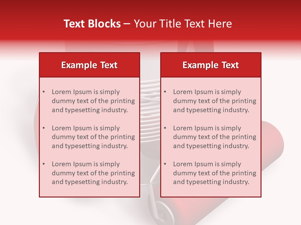 A Red Paint Can With A Brush On Top Of It PowerPoint Template