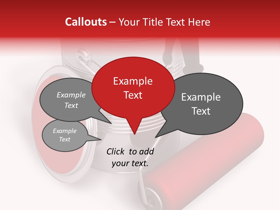 A Red Paint Can With A Brush On Top Of It PowerPoint Template