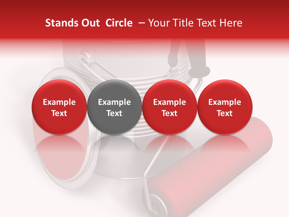 A Red Paint Can With A Brush On Top Of It PowerPoint Template