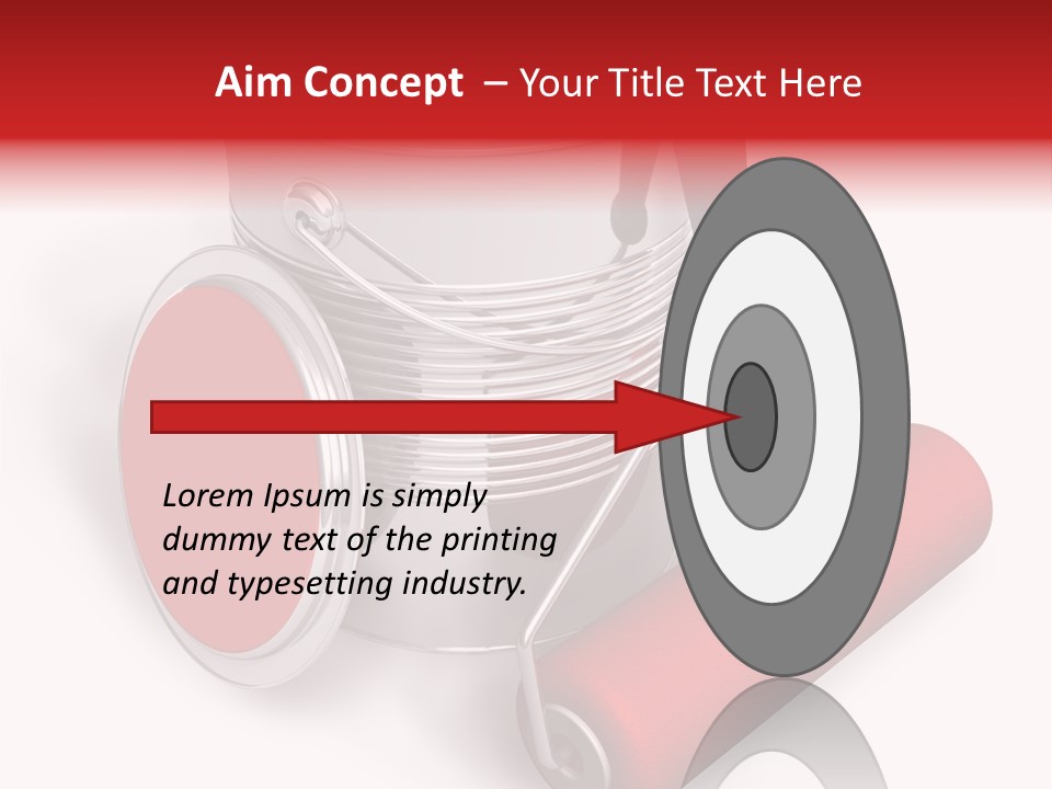 A Red Paint Can With A Brush On Top Of It PowerPoint Template