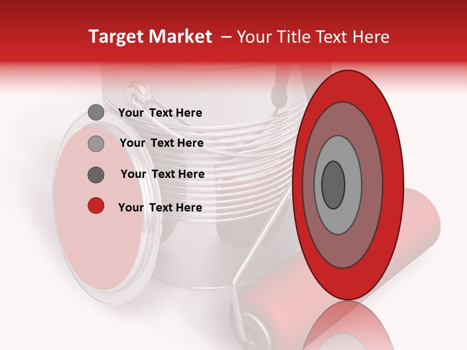 A Red Paint Can With A Brush On Top Of It PowerPoint Template
