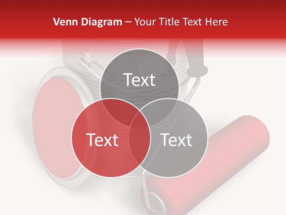 A Red Paint Can With A Brush On Top Of It PowerPoint Template