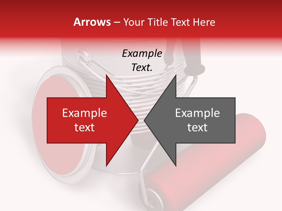 A Red Paint Can With A Brush On Top Of It PowerPoint Template