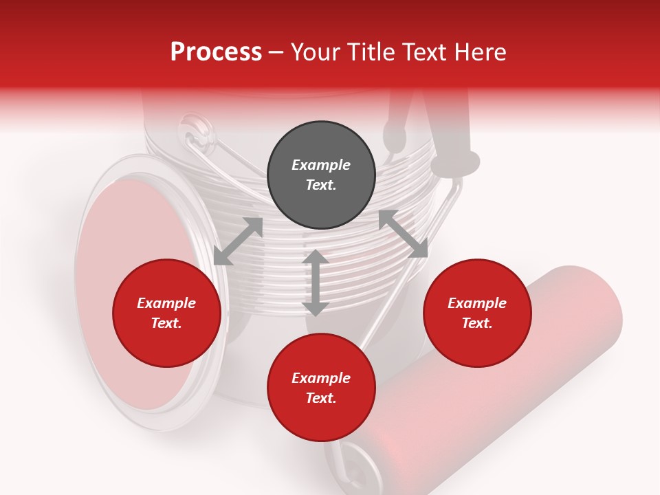 A Red Paint Can With A Brush On Top Of It PowerPoint Template