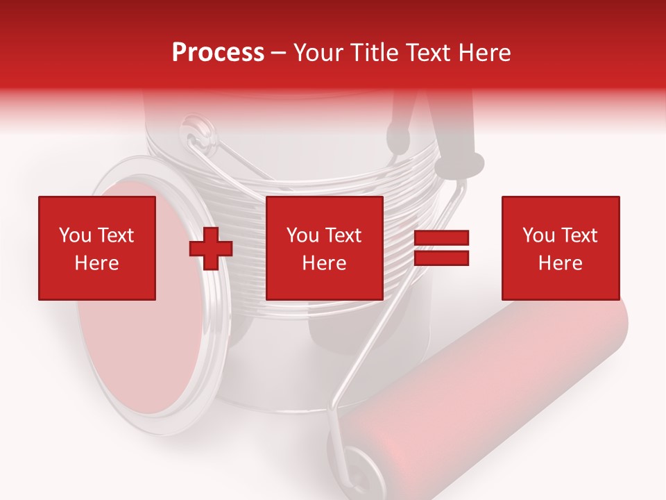 A Red Paint Can With A Brush On Top Of It PowerPoint Template