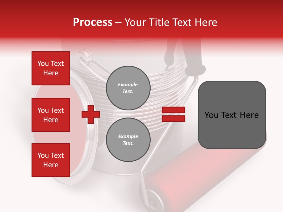 A Red Paint Can With A Brush On Top Of It PowerPoint Template