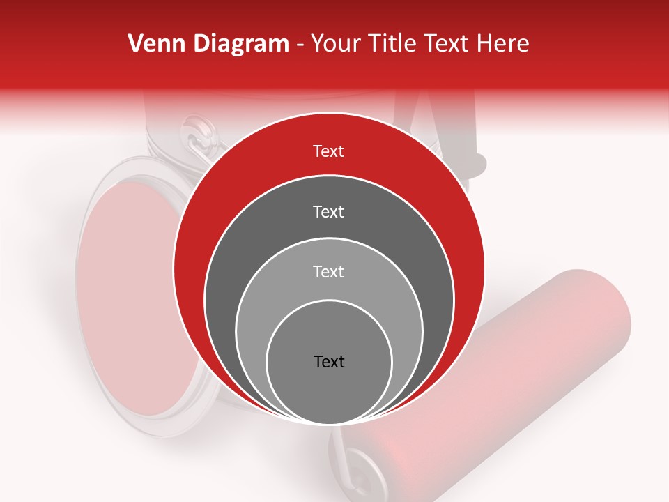 A Red Paint Can With A Brush On Top Of It PowerPoint Template