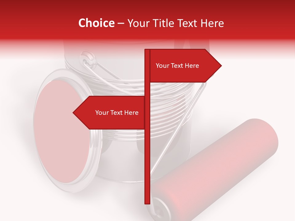 A Red Paint Can With A Brush On Top Of It PowerPoint Template