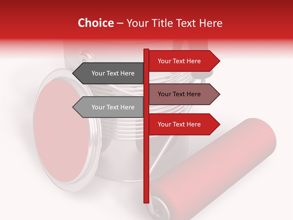 A Red Paint Can With A Brush On Top Of It PowerPoint Template