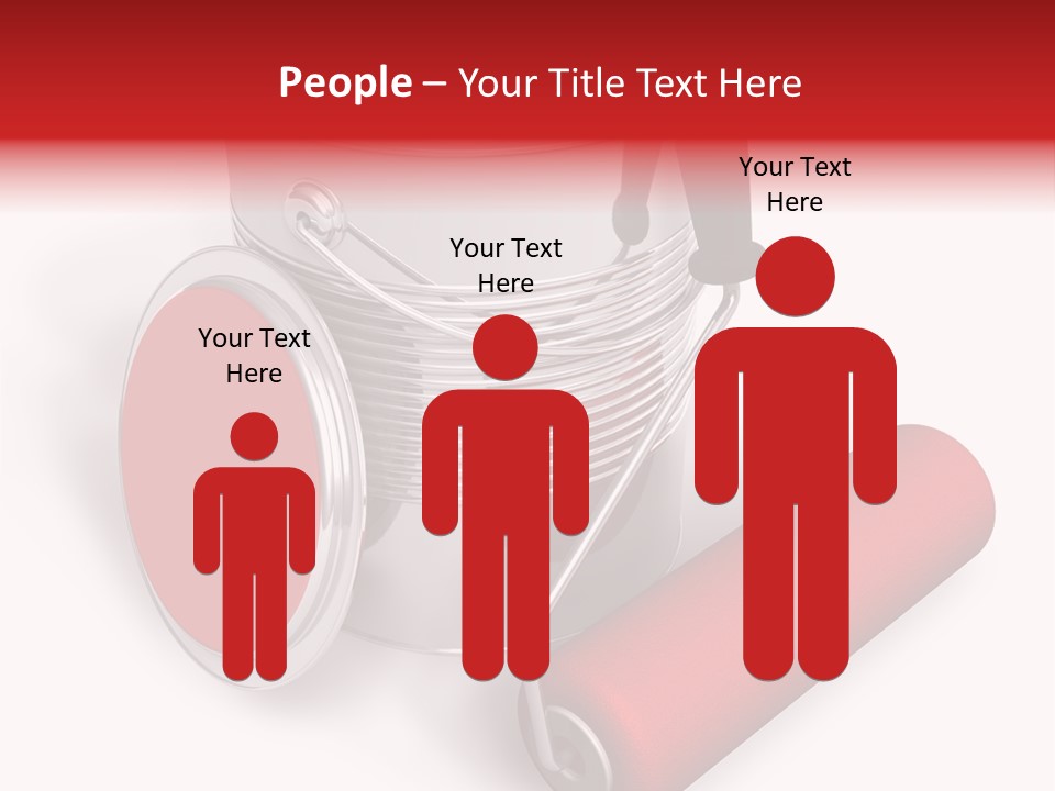 A Red Paint Can With A Brush On Top Of It PowerPoint Template