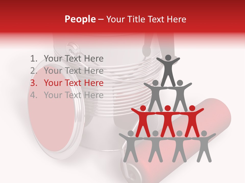 A Red Paint Can With A Brush On Top Of It PowerPoint Template
