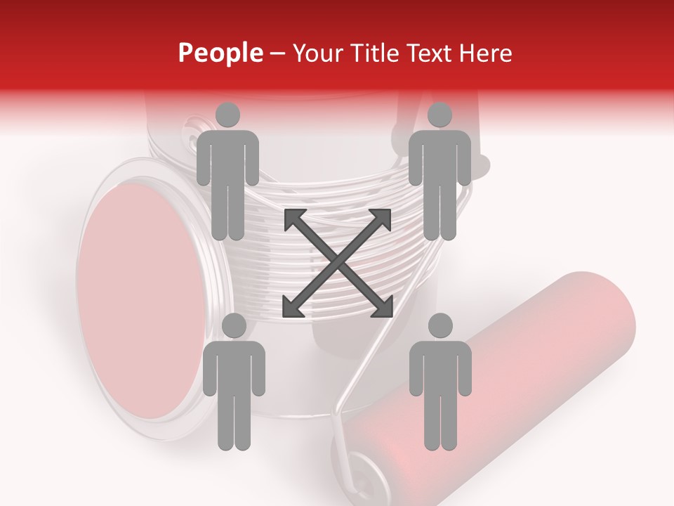 A Red Paint Can With A Brush On Top Of It PowerPoint Template