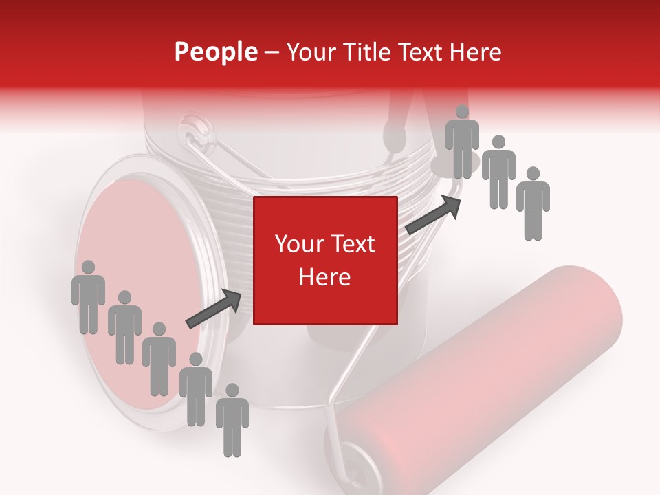 A Red Paint Can With A Brush On Top Of It PowerPoint Template