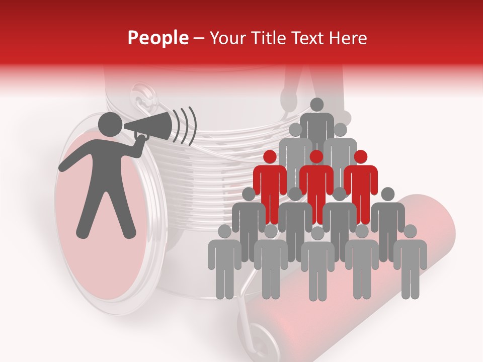 A Red Paint Can With A Brush On Top Of It PowerPoint Template