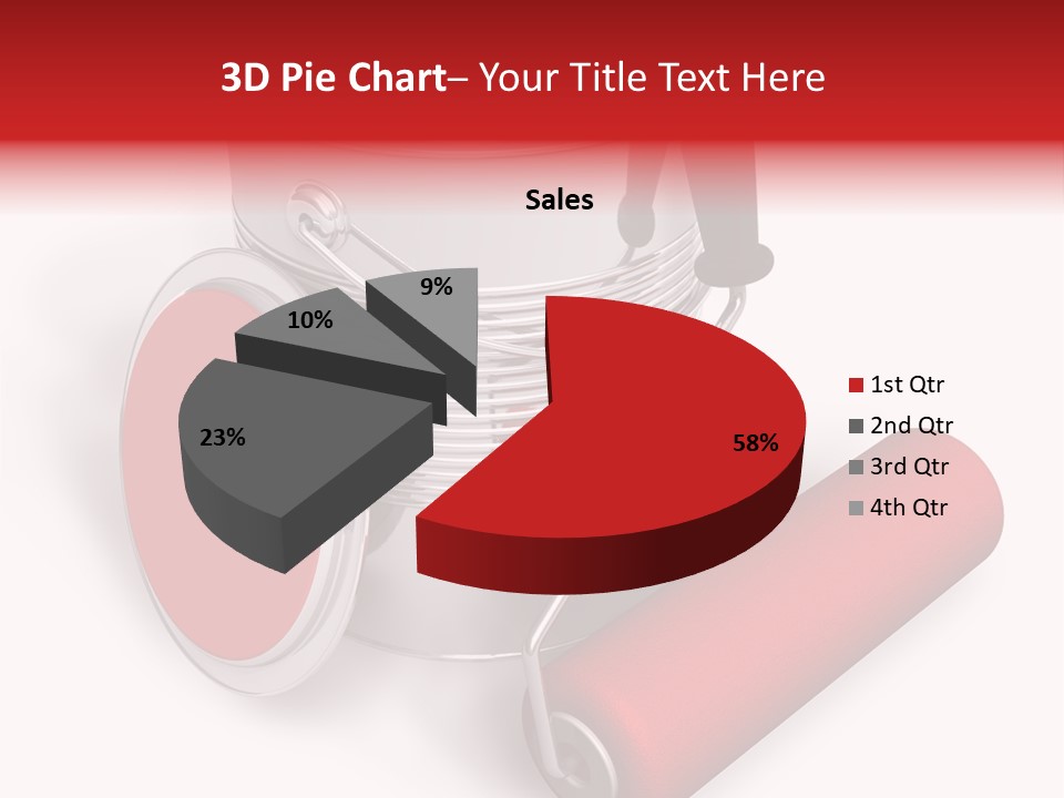 A Red Paint Can With A Brush On Top Of It PowerPoint Template