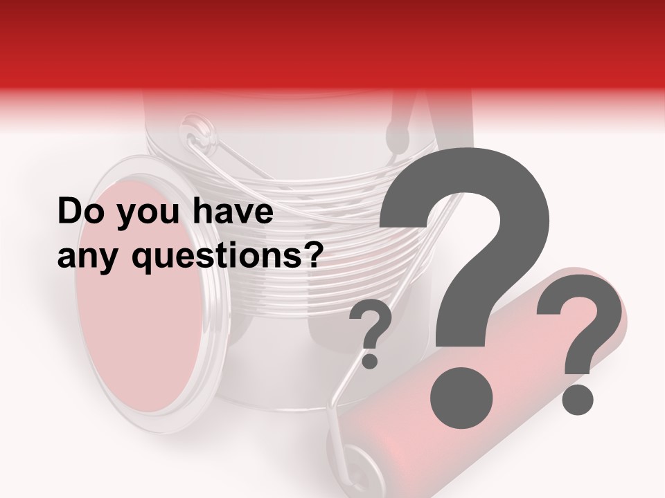 A Red Paint Can With A Brush On Top Of It PowerPoint Template