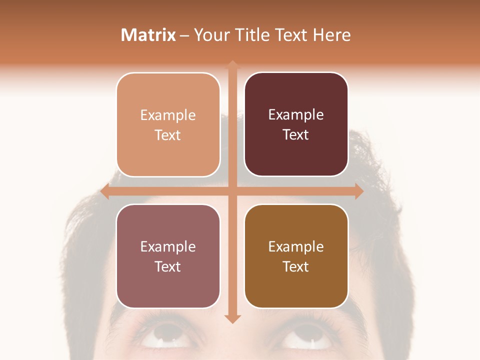 A Man Looking Up With His Eyes Wide Open PowerPoint Template