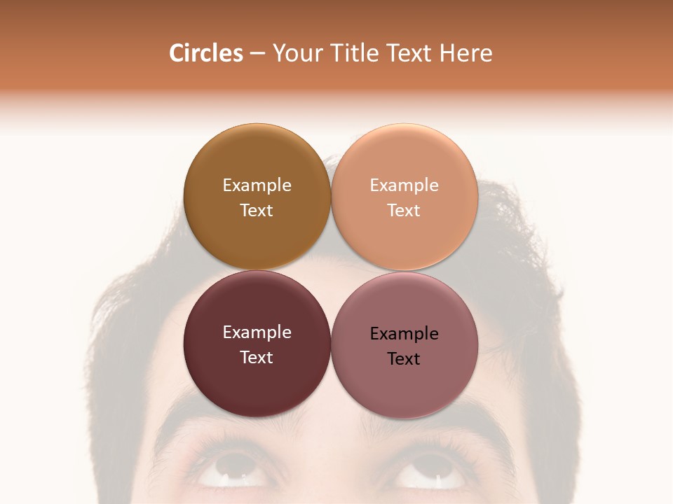 A Man Looking Up With His Eyes Wide Open PowerPoint Template