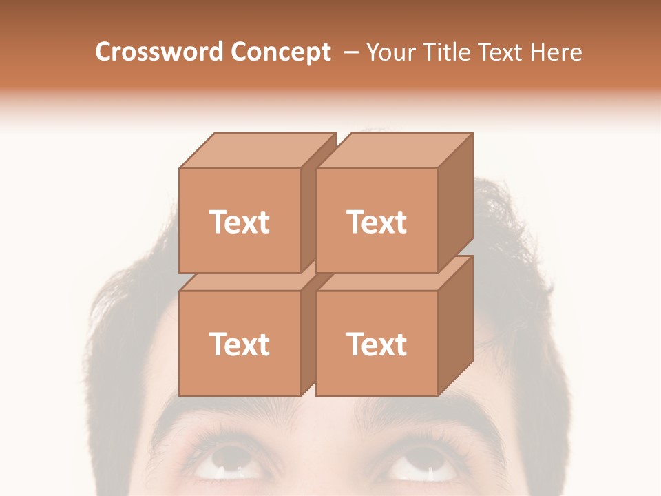 A Man Looking Up With His Eyes Wide Open PowerPoint Template
