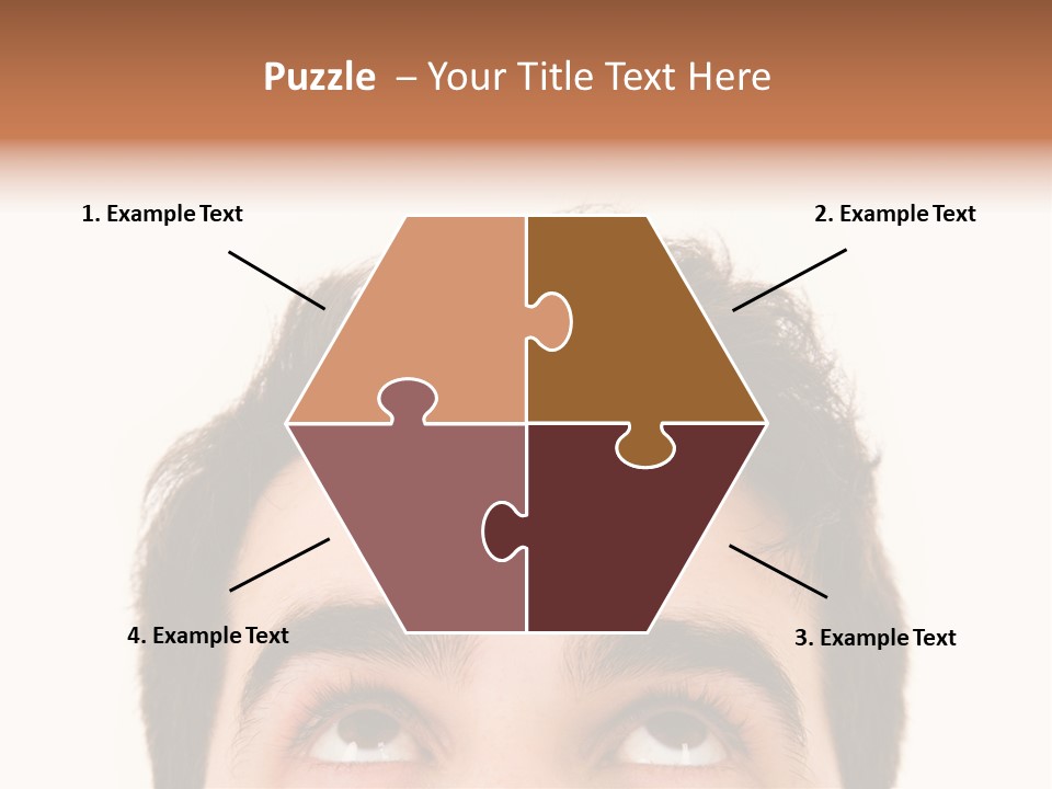 A Man Looking Up With His Eyes Wide Open PowerPoint Template